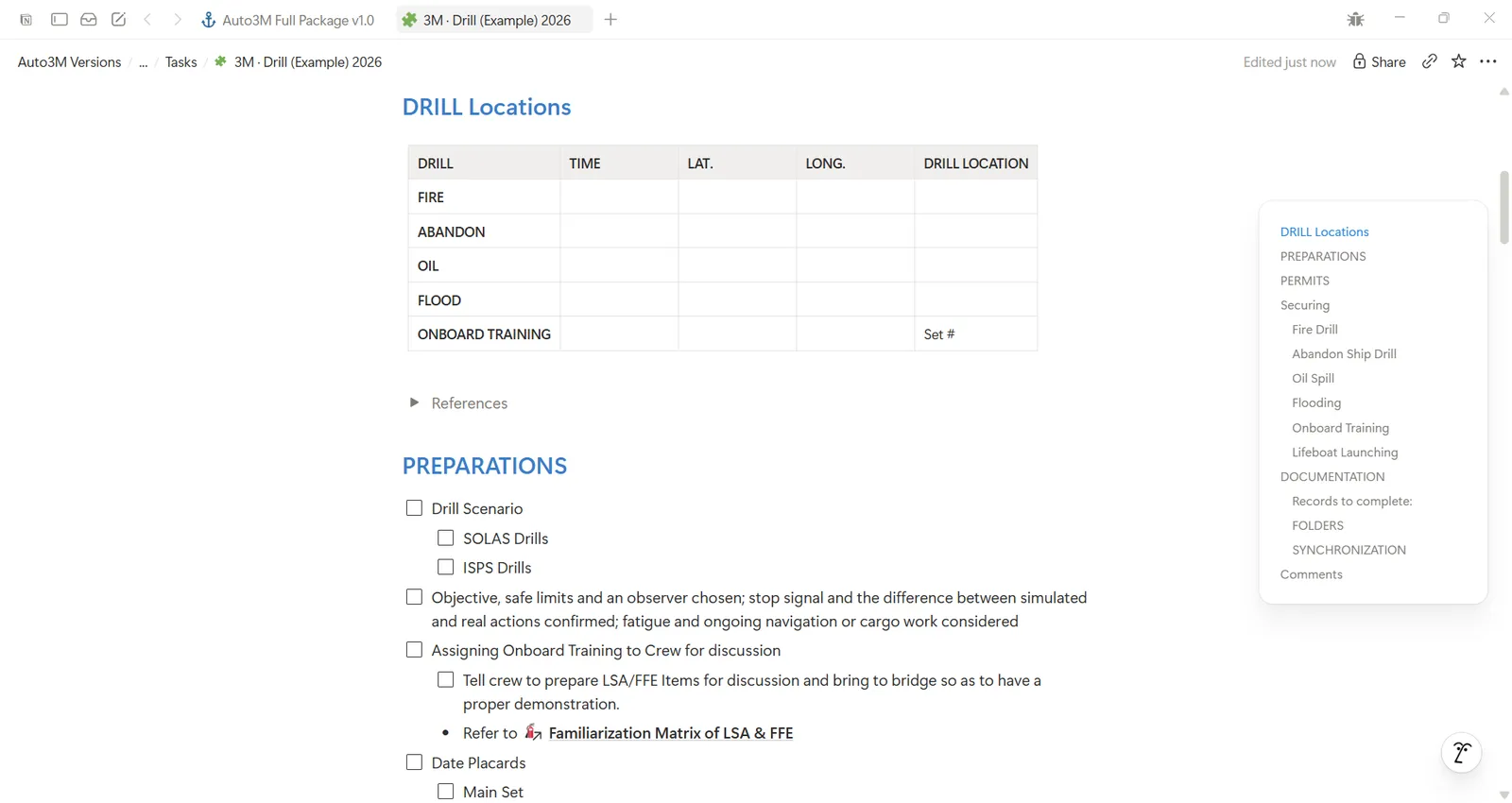 A task template in Notion